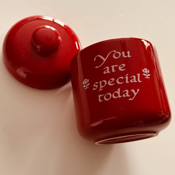 VINTAGE WAECHTERSBACH "You are Special Today" Canister & Lid Cookie Jar EUC - Picture 6 of 6